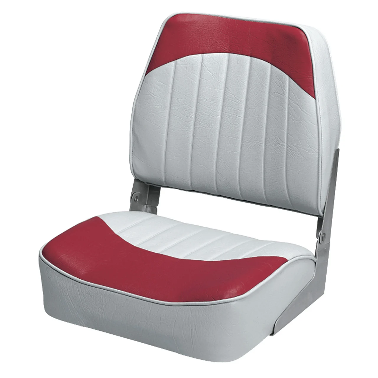 Wise 8WD734PLS-661 Low Back Economy Seat - Grey/Red - 8WD734PLS-661