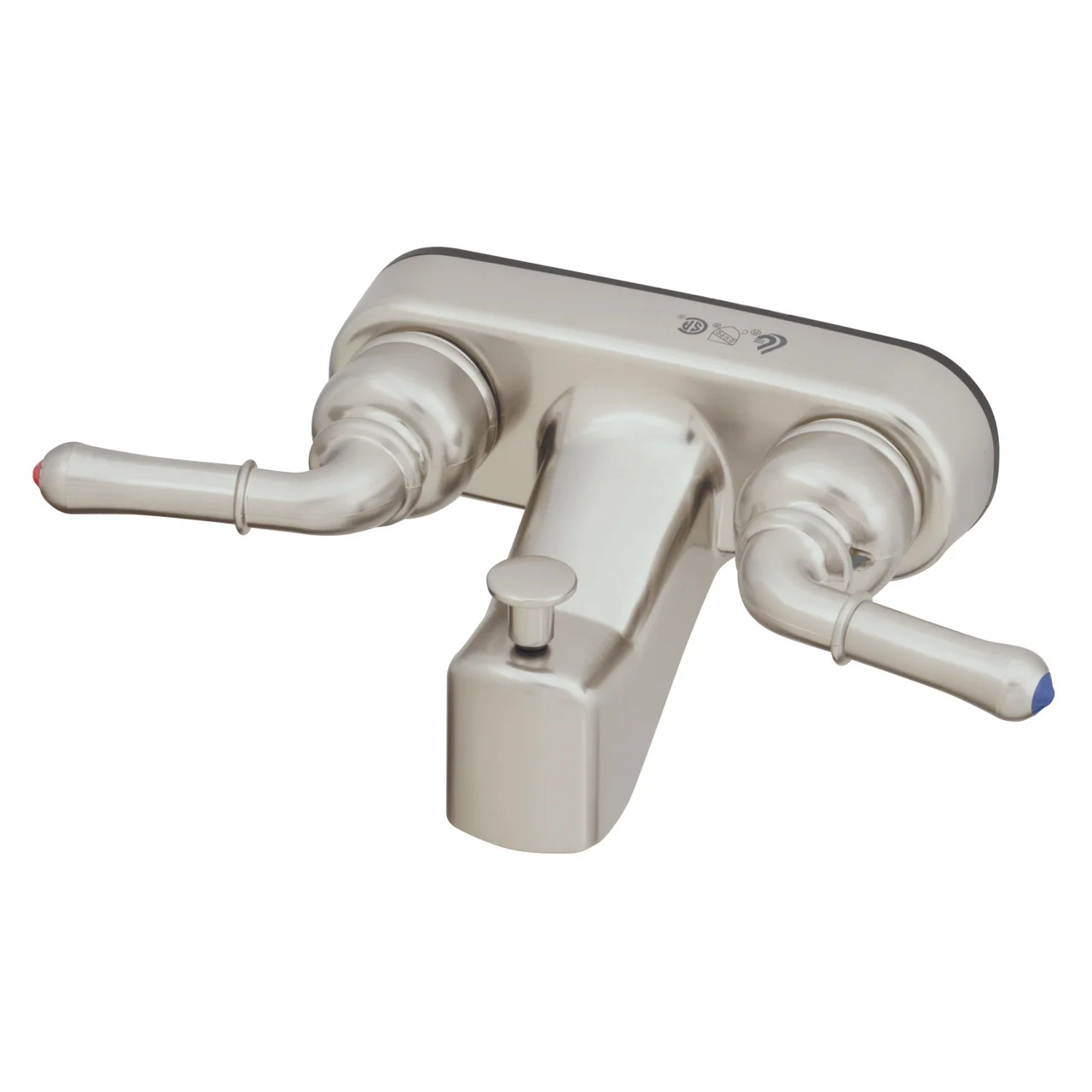 Empire Brass U-YNN41VBN RV Non-Metallic Tub/Shower Diverter with Teapot Handles - 4", Brushed Nickel - U-YNN41VBN