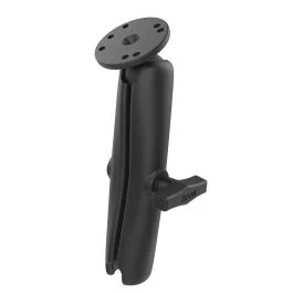 Ram Mount Ram Double Socket Arm W/Round Ball Plate - C Size Long