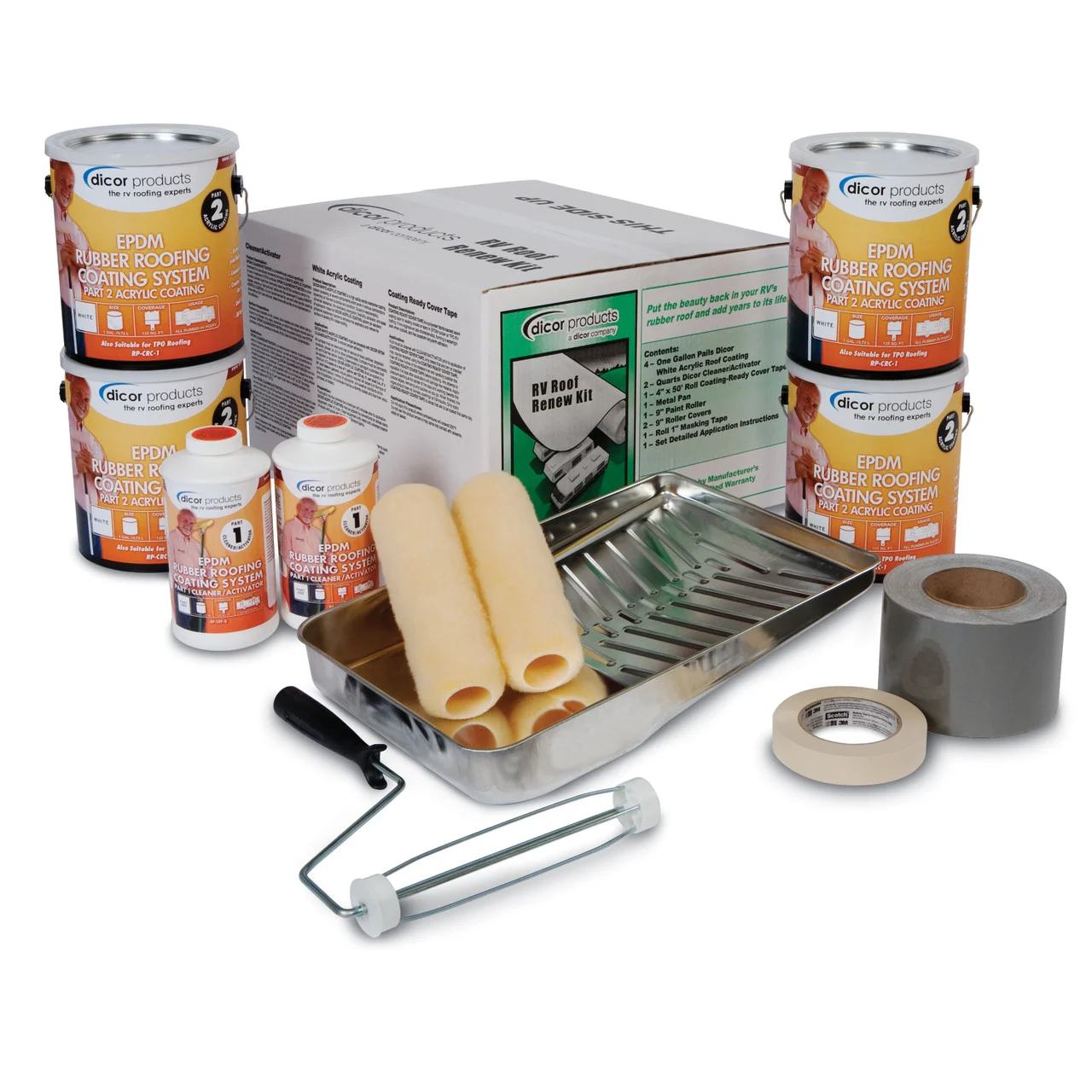 Dicor Corporation RP-RRKT-30 RV Roof Renew Kit - Tan - RP-RRKT-30