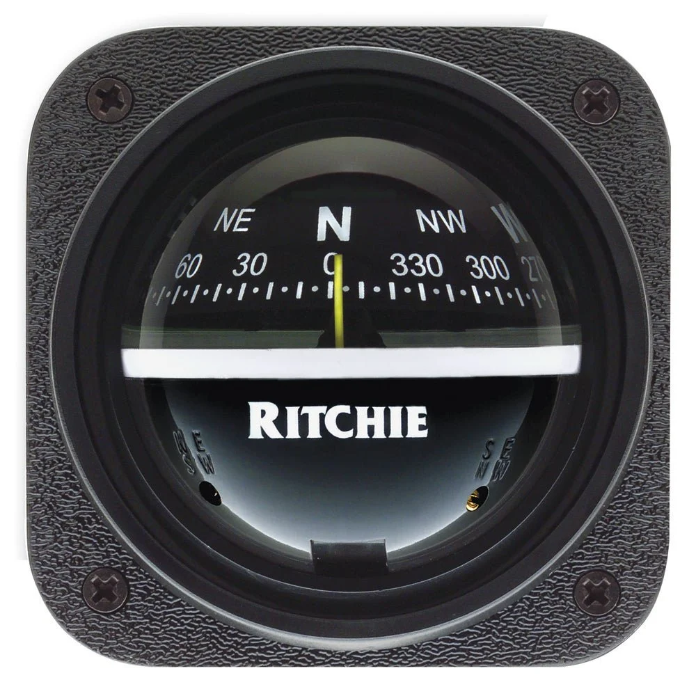 Ritchie V-537 Explorer Compass - Bulkhead Mount - Black Dial – Marine Boat Replacement Part