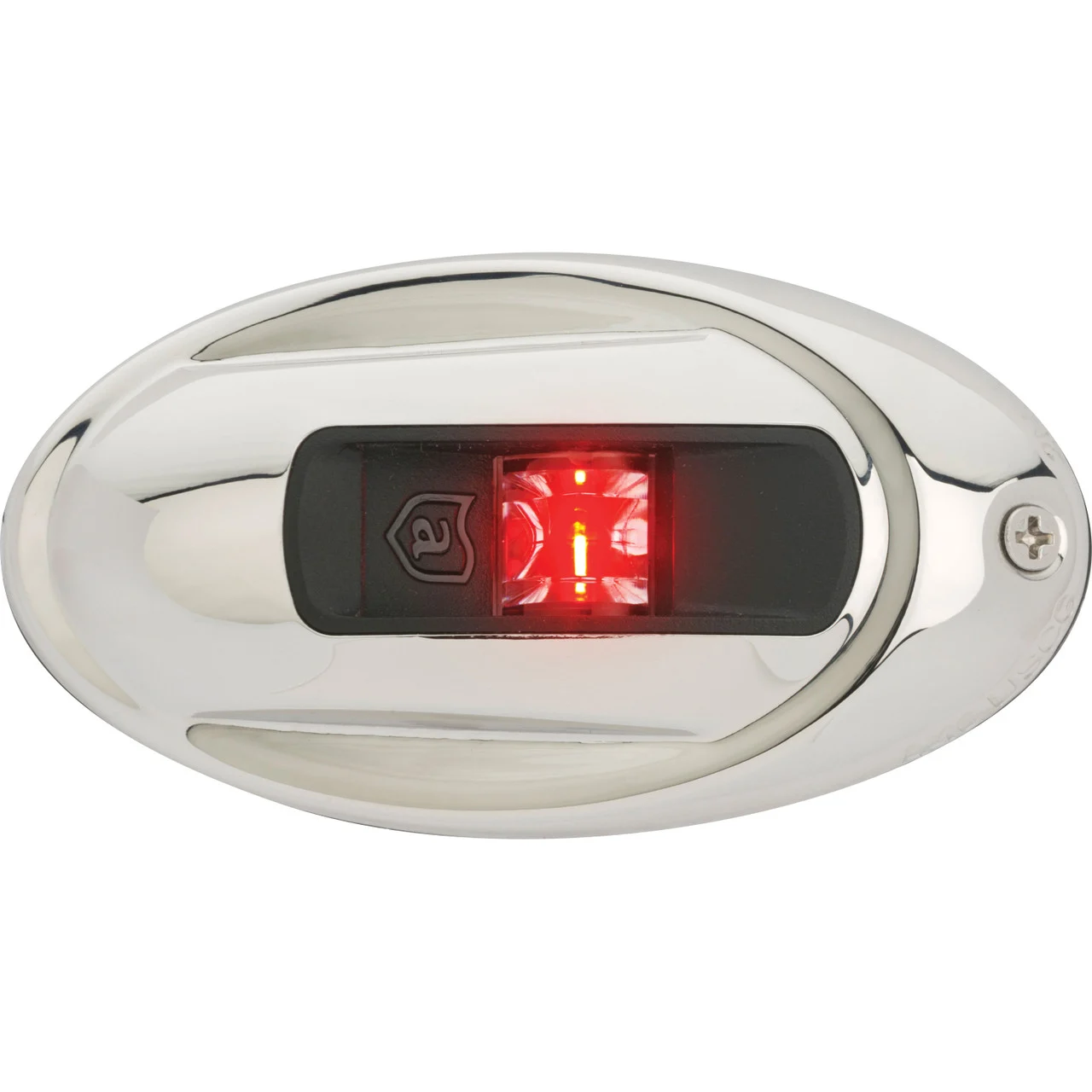 Attwood NV4012SSR-7 Sidelights Vertical - Port, Red/Stainless - NV4012SSR-7