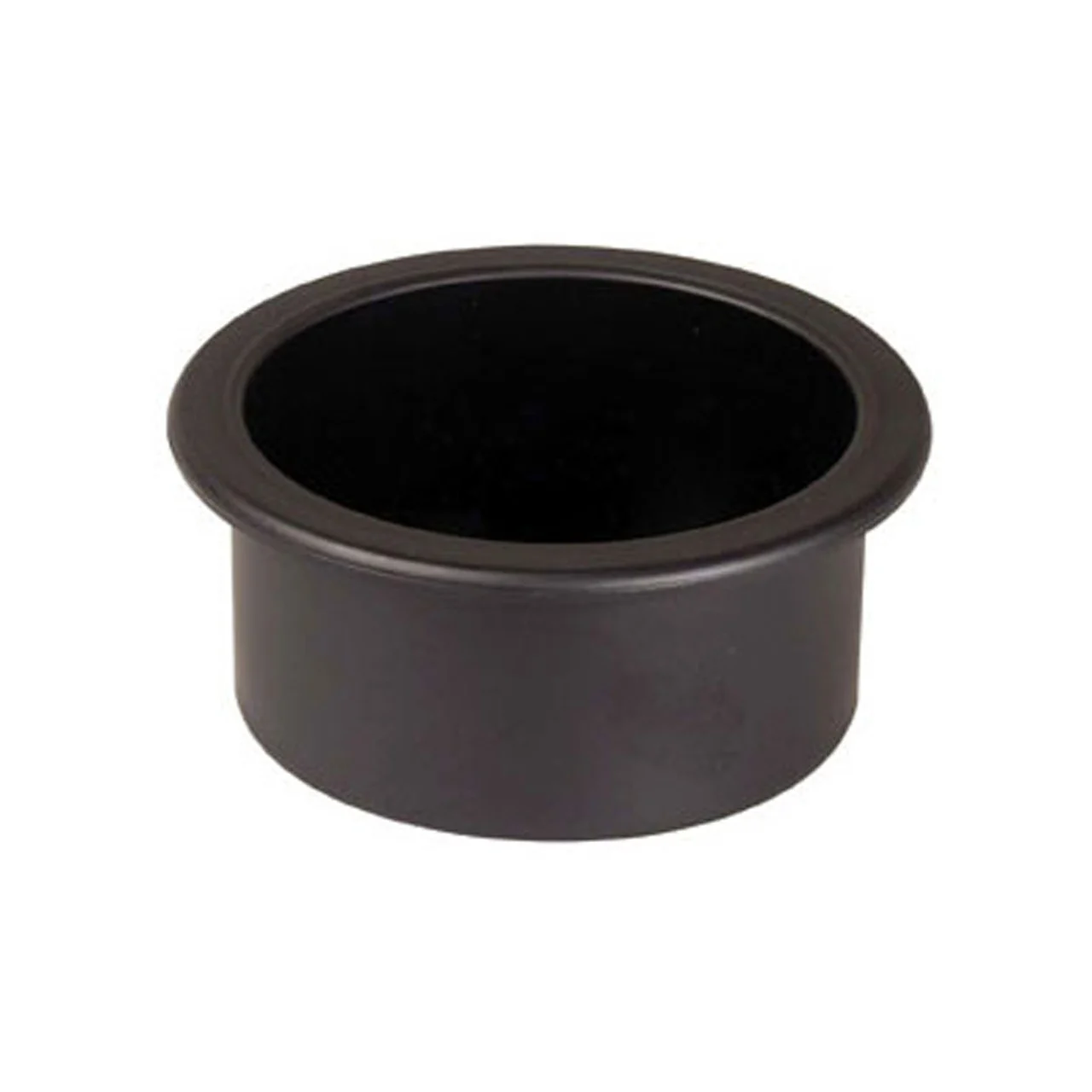 Beckson GH31-B1-U Shallow Series Recessed Drink Holder - 3" Hole Cut x 1-3/8" Depth, Black - GH31-B1-U