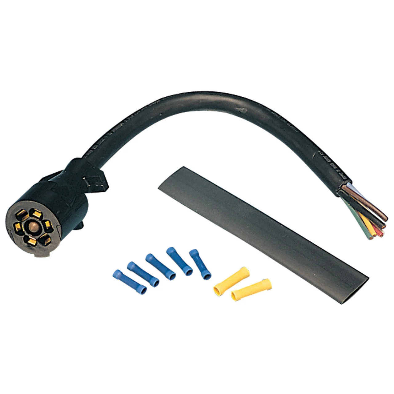 Bargman 54-67-525 7-Way Molded Trailer End with 1' Cable - 54-67-525