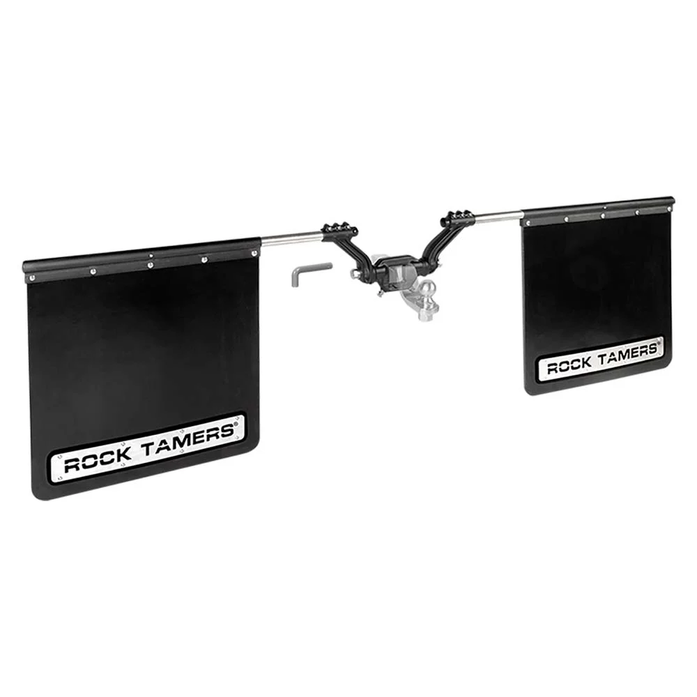 Rock Tamers 2.5" Hub Mudflap System - Matte Black/Stainless – Marine Boat Replacement Part