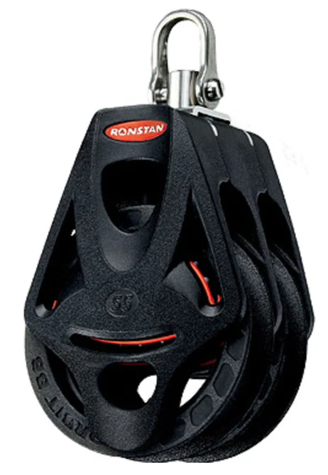 Ronstan Series 55 Double Swivel Shackle Head Orbit BB Block, Becket