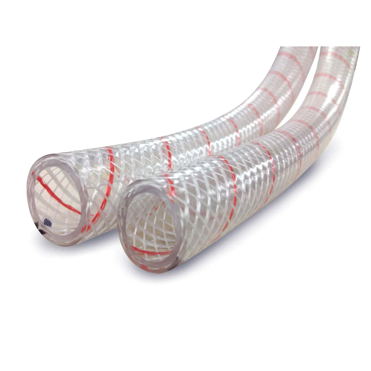 Sierra 116-162-0346 Shields Reinforced PVC Tubing - Clear with Red Tracer, 3/4" x 50' - 116-162-0346