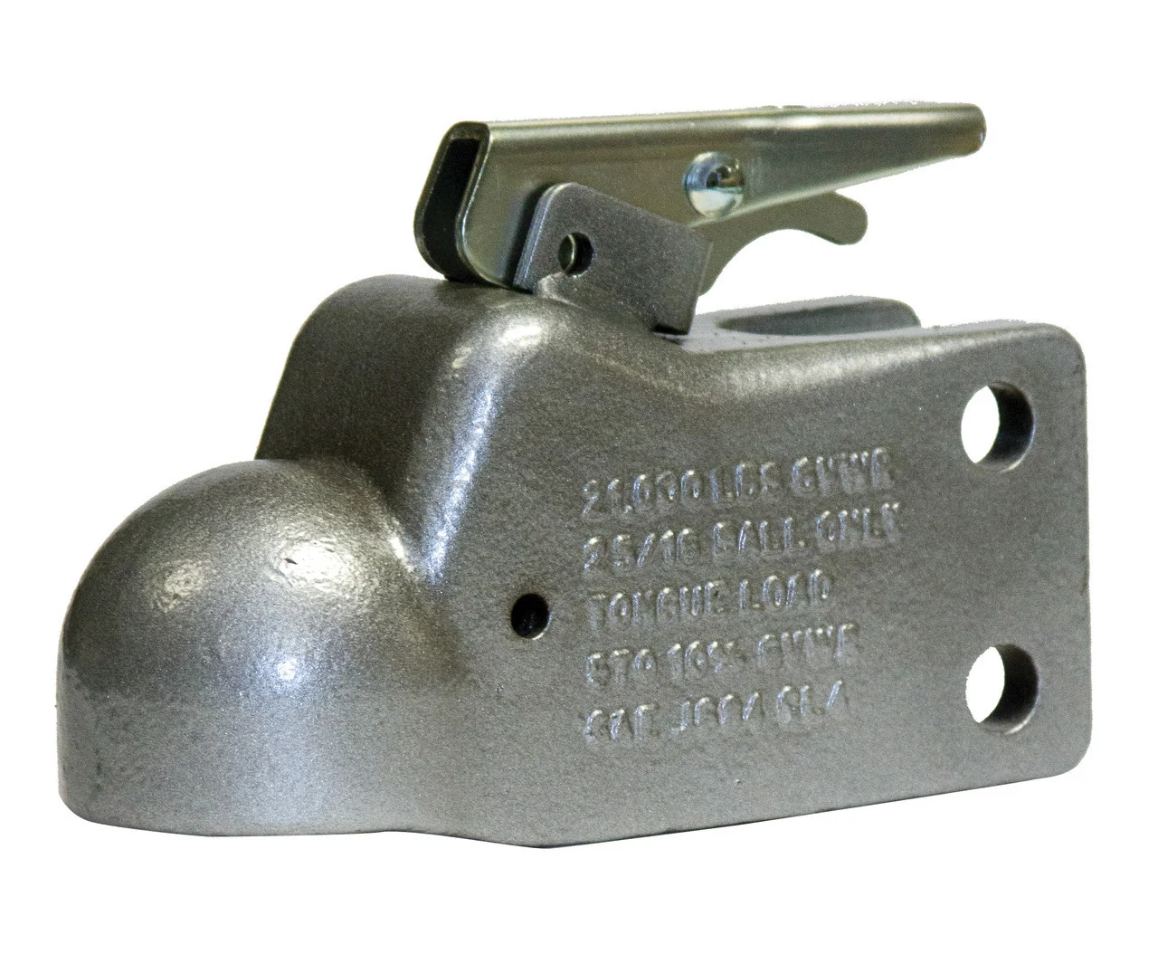 Demco 15791-95 Ez Latch 2-5/16" 21k Gvwr Channel-mount Cast Coupler - Bolt-on W/metal Handle - 15791-95