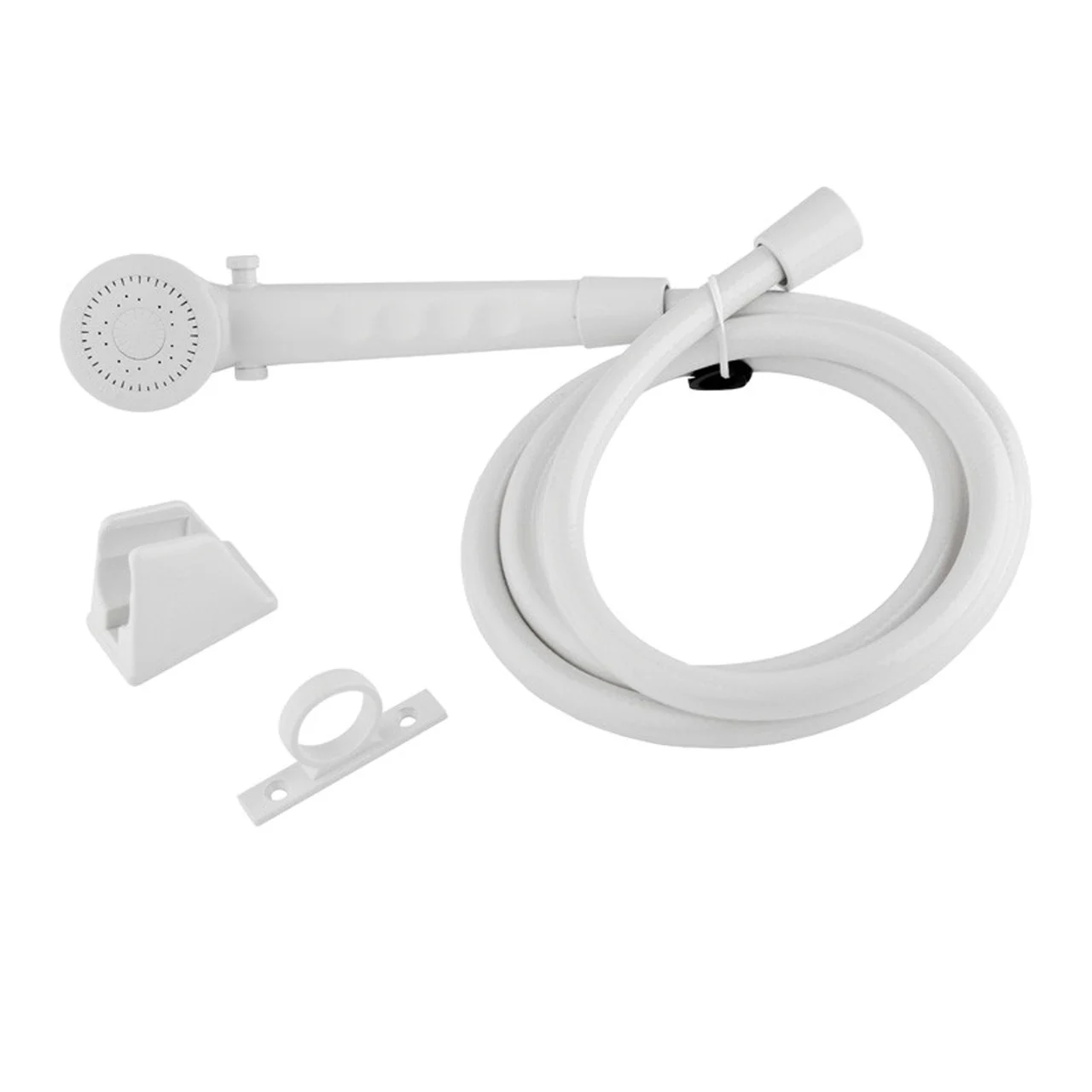 Dura Faucet RV Single Function Shower Head and Hose - White - DF-SA130-WT