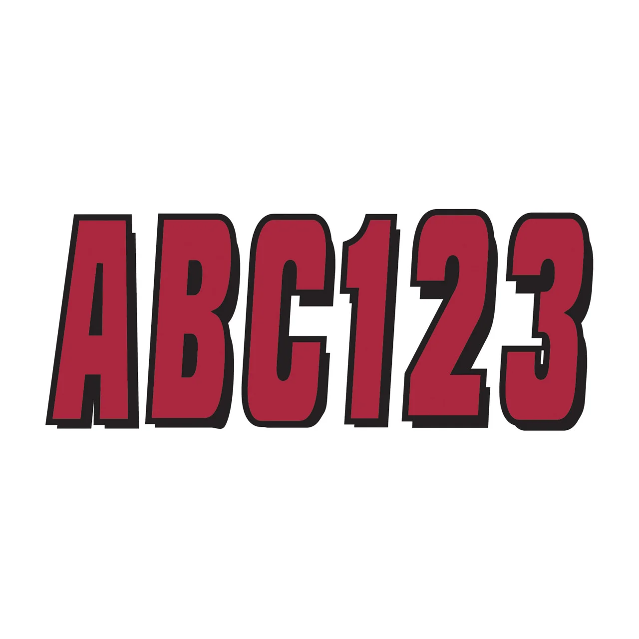 Hardline Products ROBLK320 320 Series 3" Letter/Number Kit - Ox Red/Black - ROBLK320