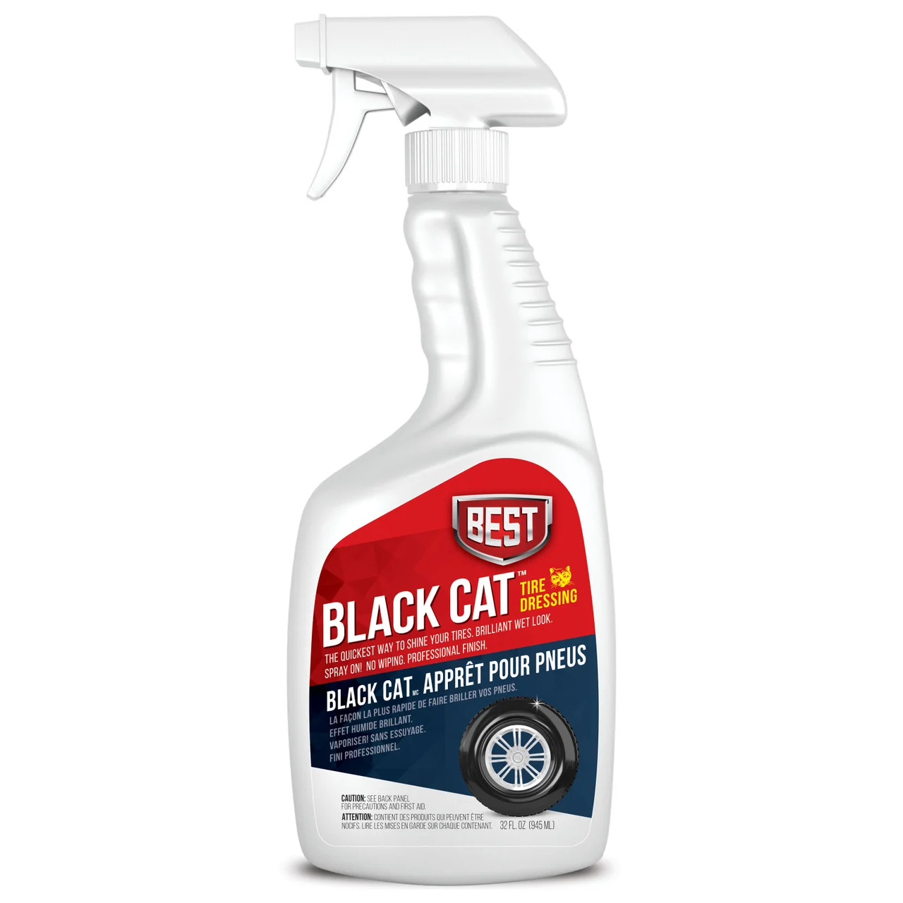 B.E.S.T. 43032 Black Cat Tire Dressing - 32 oz. - 43032