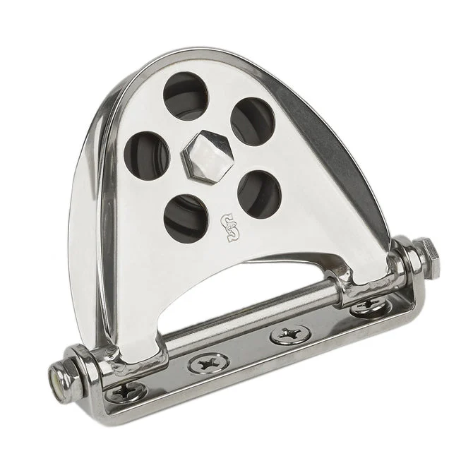 Schaefer Block, Half-Moon Alum., Hinged Mast Base