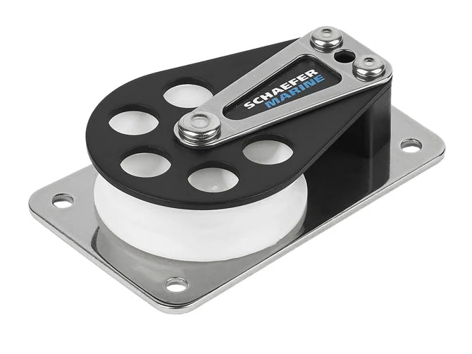 Schaefer Block, Series 5 Flat Base/Alum Cheek/Delrin Sheave