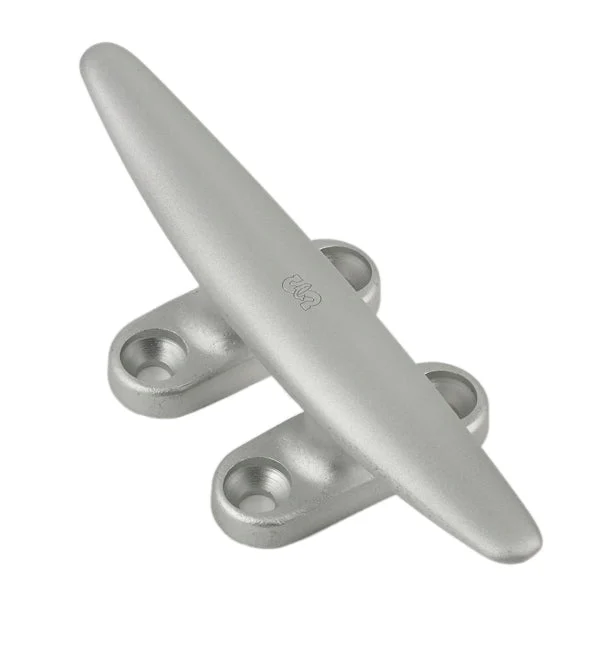 Schaefer Cleat 8" Alum. Four Hole Deck, Silver