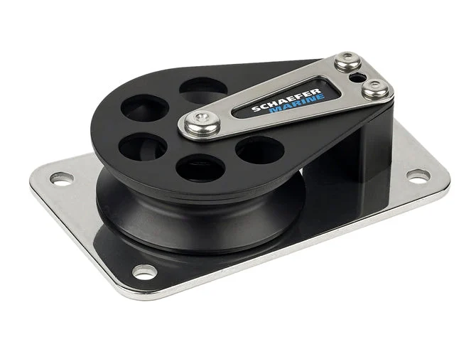 Schaefer Block, Series 7 Flat Base/Alum Cheek/Alum Sheave