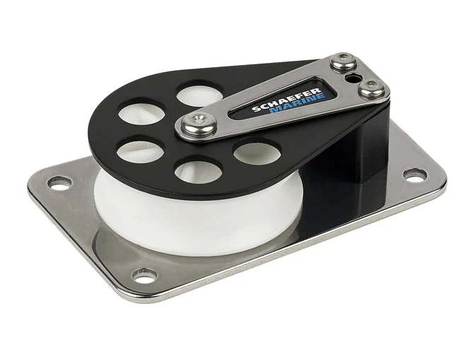 Schaefer Block, Series 7 Flat Base/Alum Cheek/Delrin Sheave