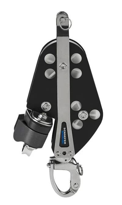 Schaefer Block, Series 7 Alum. Fiddle w/Cam, Becket, Snap Shackle