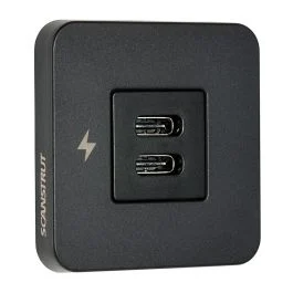 Scanstrut Tile Usb-C Interior Charging Socket - 12/24v - Black Bezel