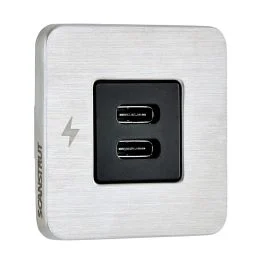 Scanstrut Tile Usb-C Interior Charging Socket - 12/24v - Stainless Steel Bezel