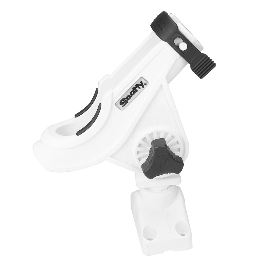 Scotty 280 Bait Caster/Spinning Rod Holder w/241 Deck/Side Mount - White – Marine Boat Replacement Part