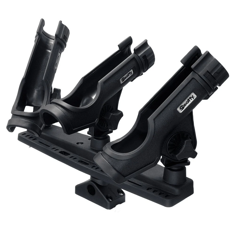 Scotty Triple Rod Holder w/3 230 Power Lock Rod Holders – Marine Boat Replacement Part