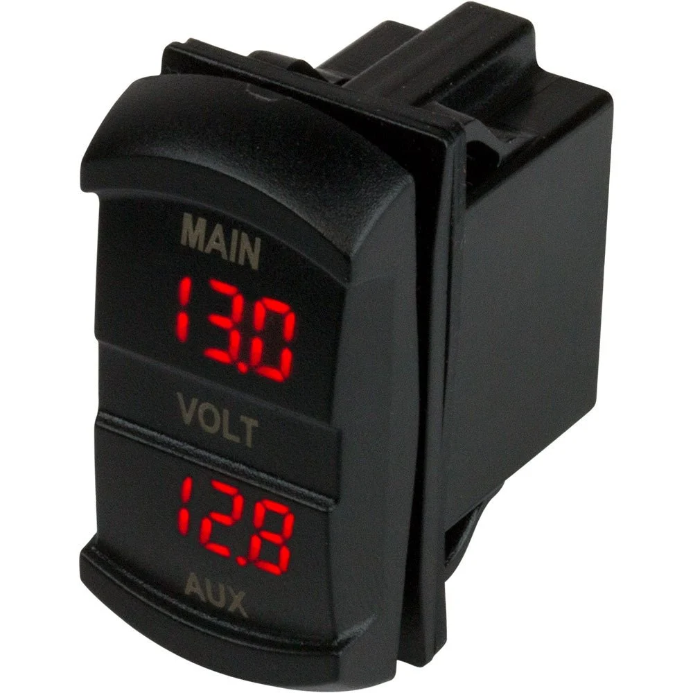 Sea-Dog Dual Volt Meter Rock Switch 10V-48VDC – Marine Electrical Replacement Part