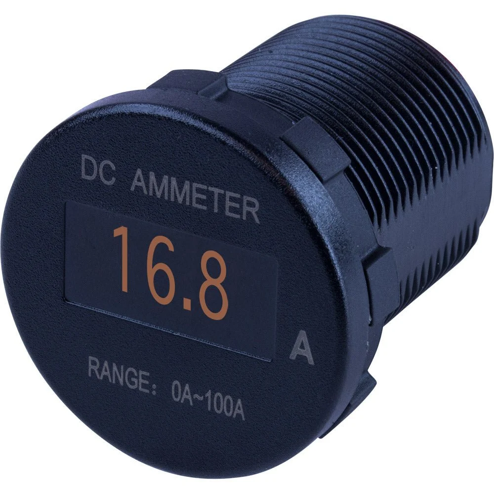 Sea-Dog Round OLED DC Amp Meter - 0 Amp-100 Amp – Marine Boat Replacement Part
