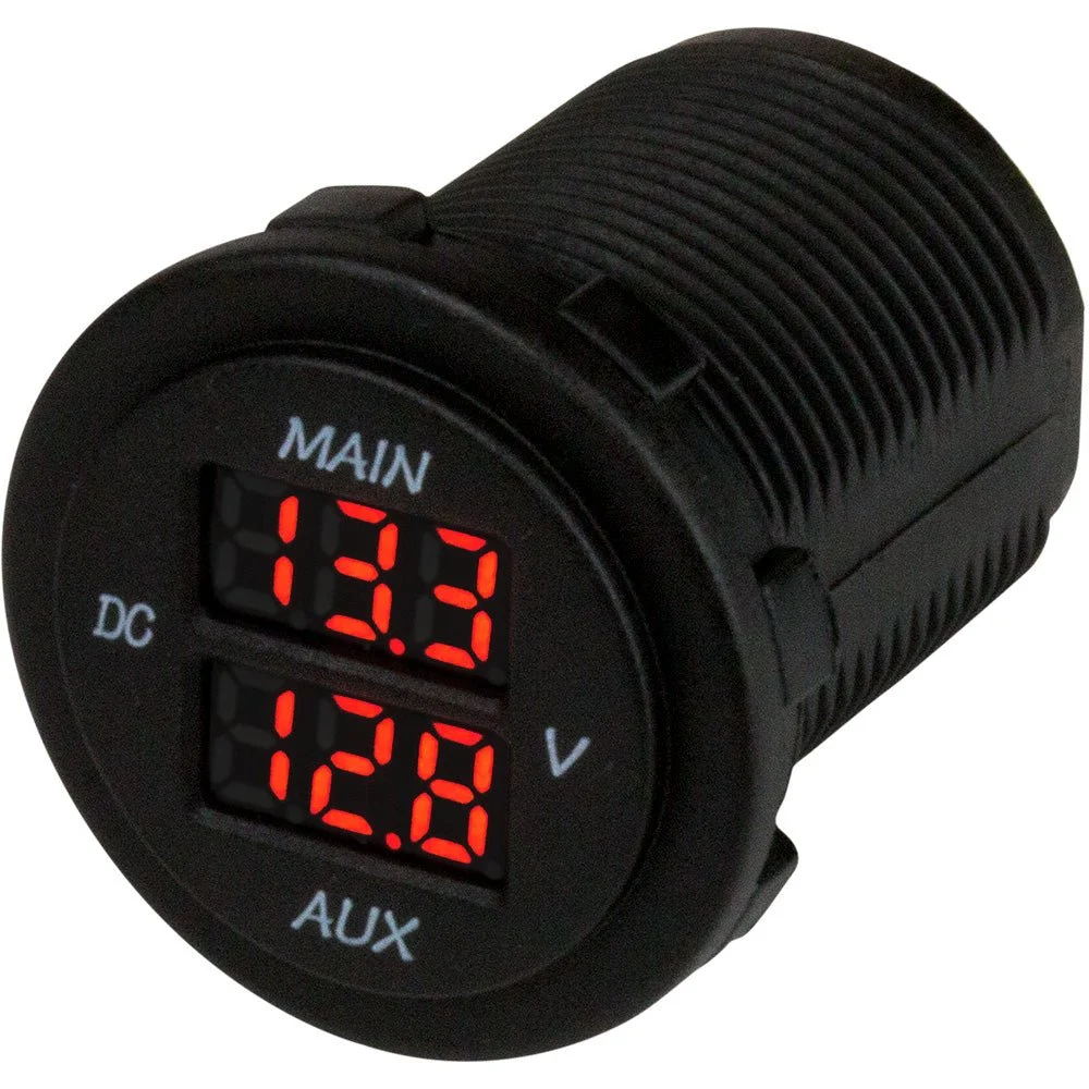 Sea-Dog Round Voltage Meter 5V-15VDC w/Rainbow Dial – Marine Boat Replacement Part
