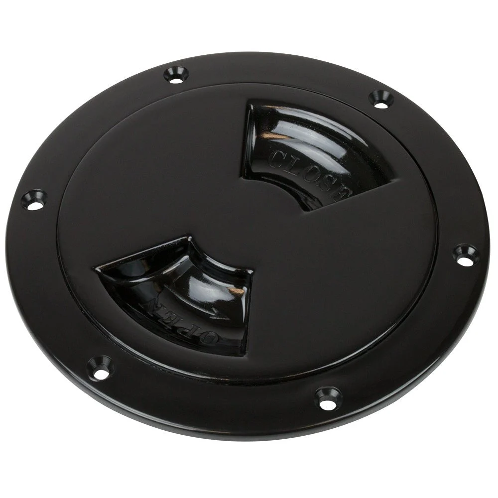 Sea-Dog Smooth Quarter Turn Deck Plate - Black - 5" – Marine Boat Replacement Part