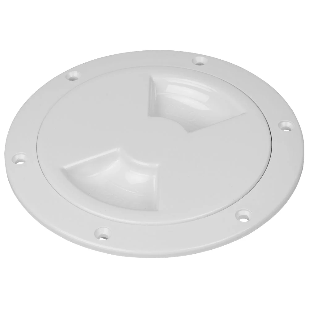 Sea-Dog Smooth Quarter Turn Deck Plate - White - 4" – Marine Boat Replacement Part