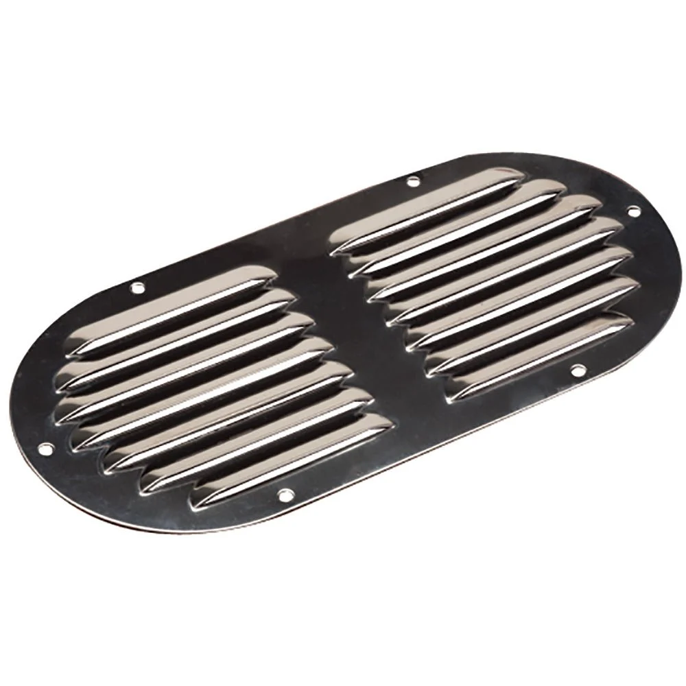 Sea-Dog Stainless Steel Louvered Vent - Oval - 9-1/8" x 4-5/8" – Marine Boat Replacement Part