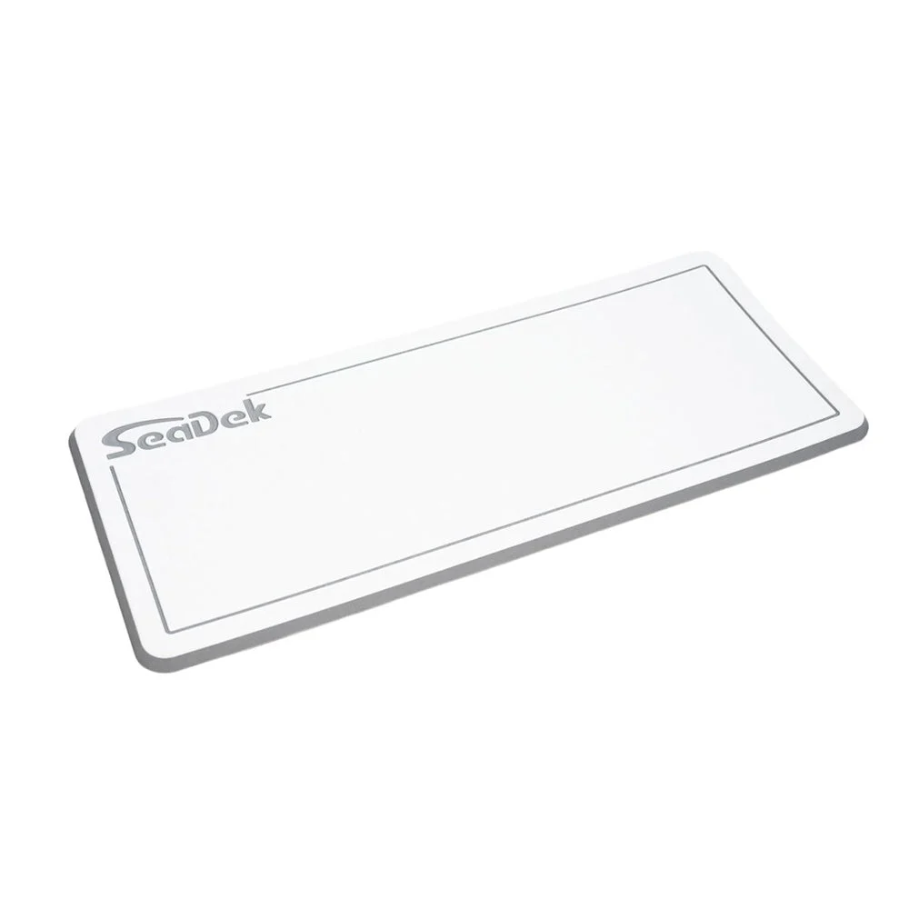 SeaDek Dual Density Helm Pad - 16" x 39" 20mm - Large - White/Storm Gray w/Routed SD Logo