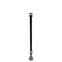 Seaview 12" Manually Folding Light Post W/316 Stainless Steel Base & Ltbled12c5 Navigation Light - Black