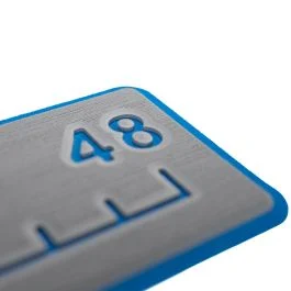 Seadek 48" Routed Ruler - 6mm - Brushed Texture - Storm Grey/Bimini Blue