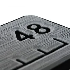 Seadek 48" Routed Ruler - 6mm - Brushed Texture - Storm Grey/Black