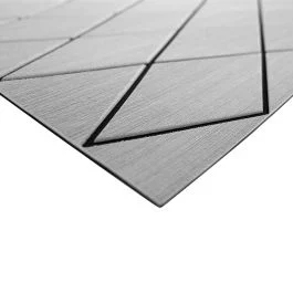 Seadek 40" X 80" 6mm Two Color Diamond Full Sheet - Brushed Texture - Storm Grey/Black (1016mm X 2032mm X 6mm)