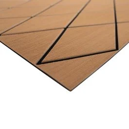 Seadek 40" X 80" 6mm Two Color Diamond Full Sheet - Brushed Texture - Mocha/Black (1016mm X 2032mm X 6mm)