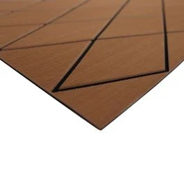 Seadek 40" X 80" 6mm Two Color Diamond Full Sheet - Brushed Texture - Brown/Black (1016mm X 2032mm X 6mm)