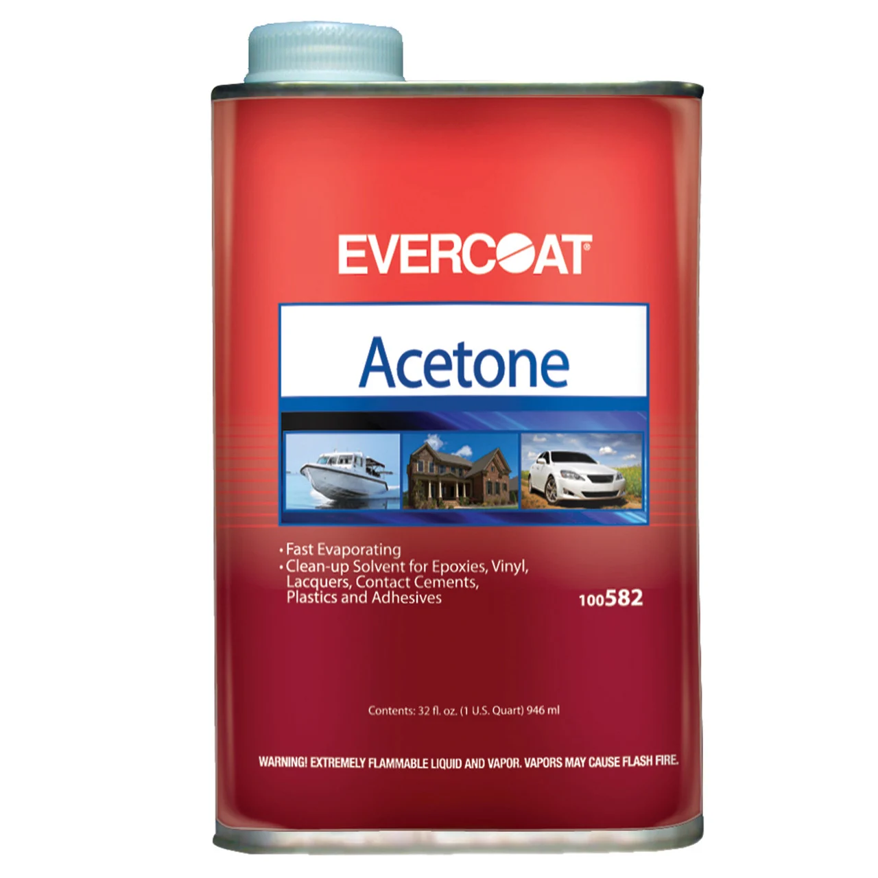 Evercoat 100582 Acetone - Quart - 100582