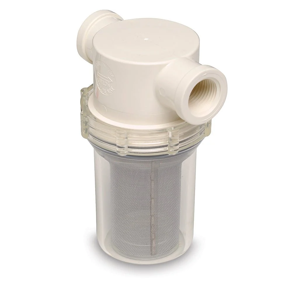 Shurflo by Pentair 1/2" Raw Water Strainer w/Bracket & Fittings - 50 Mesh Screen – Marine Engine Cooling Replacement Part