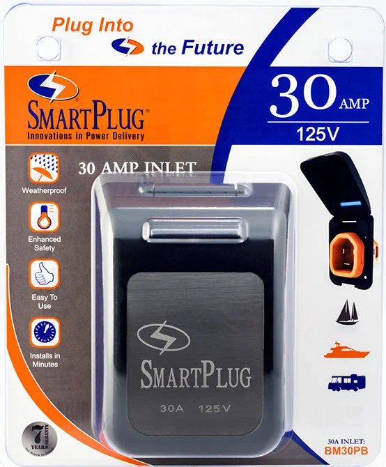 SmartPlug 30A Non-Metallic Inlet w/Black Cover