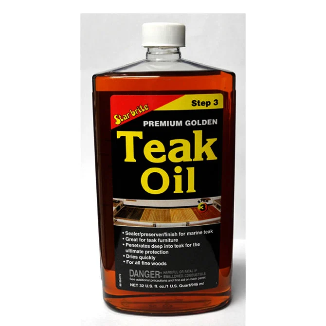 Star brite Premium Golden Teak Oil-Step 3, 32oz.