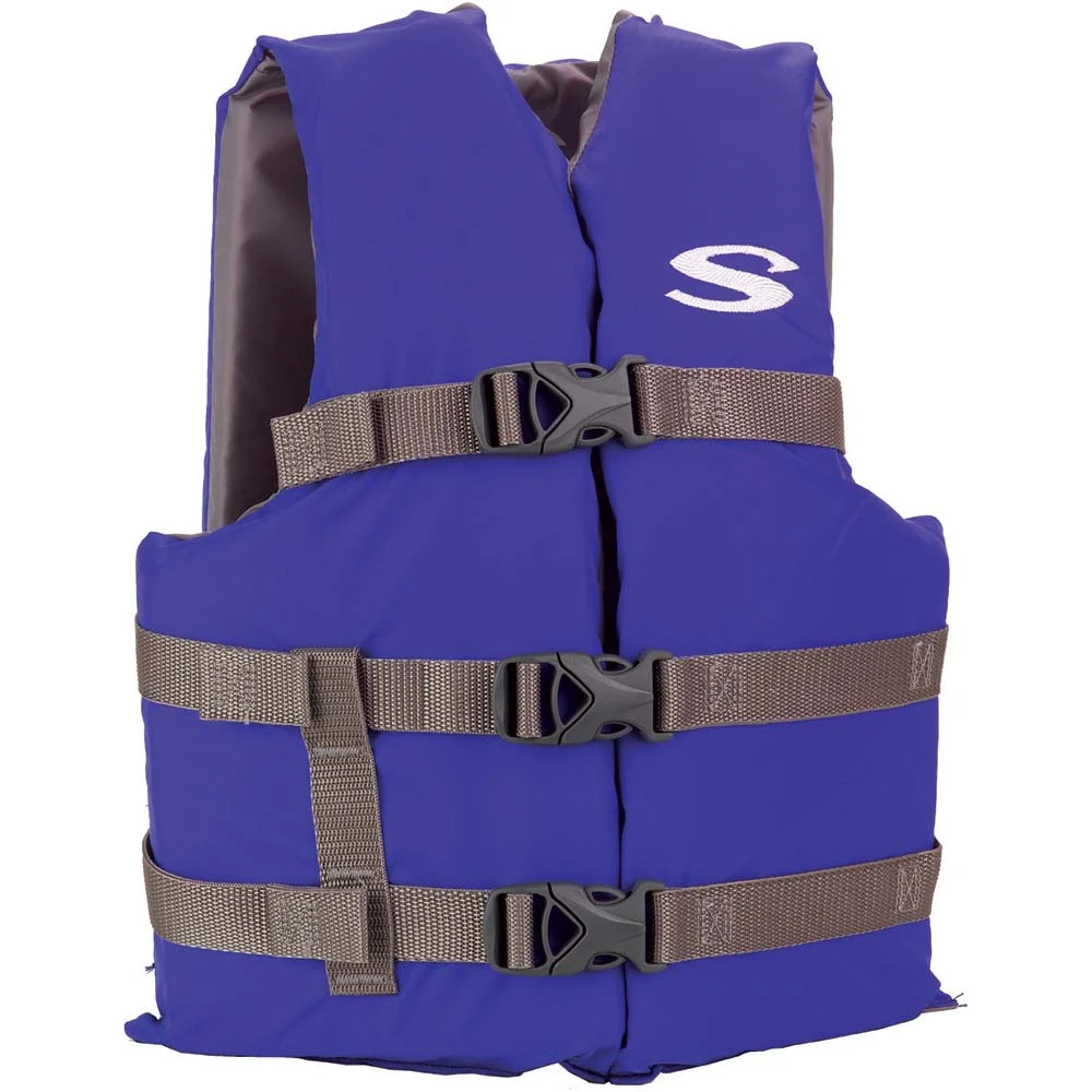 Stearns Youth Classic Vest Life Jacket - 50-90lbs - Blue/Grey – Marine Boat Replacement Part