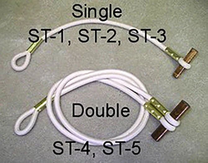 Sea Ties Nautical 1/4" Single Line Shock Cord w/ Wood Toggles 15"
