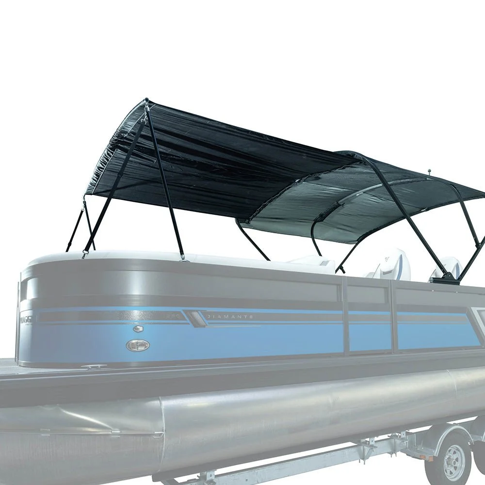 SureShade Bimini Extension f/Power Bimini -7' Chrome Hardware w/Black Canvas – Marine Boat Replacement Part