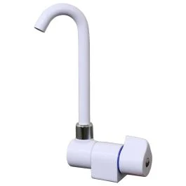 Scandvik Tall Tap W/Folding Spout - White Powder Coat Finish
