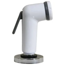 Scandvik Straight Handle Pull Out Sprayer - White W/6' Hose