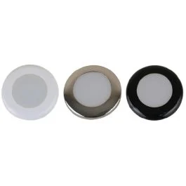 Scandvik A3c Downlight Kit - Cool White W/Ss, White, & Black Trim Rings