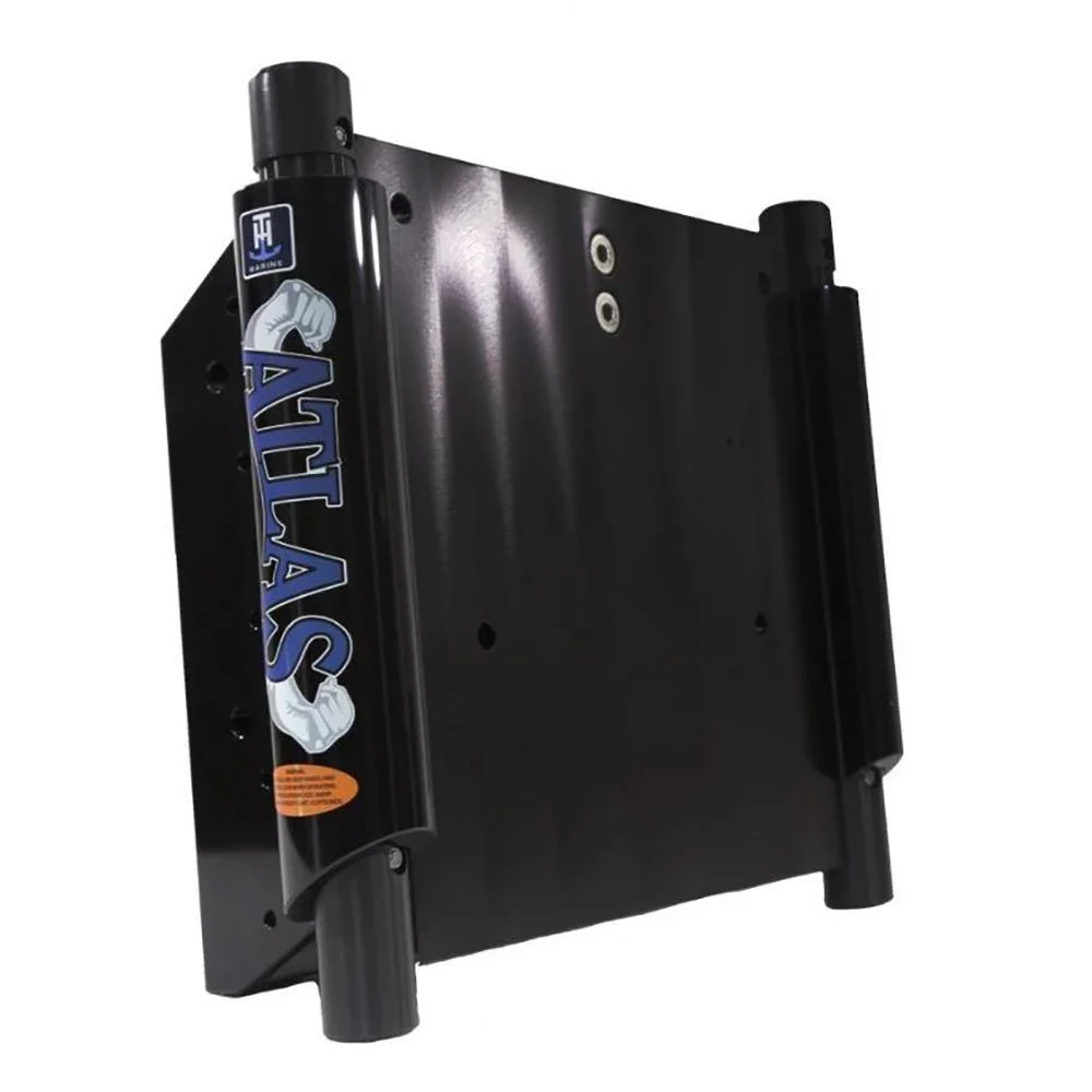 T-H Marine Supplies 300 hp Outboard T-H Marine ATLAS™ 8" Set Back Hydraulic Jack Plate - Glossy Black Anodized