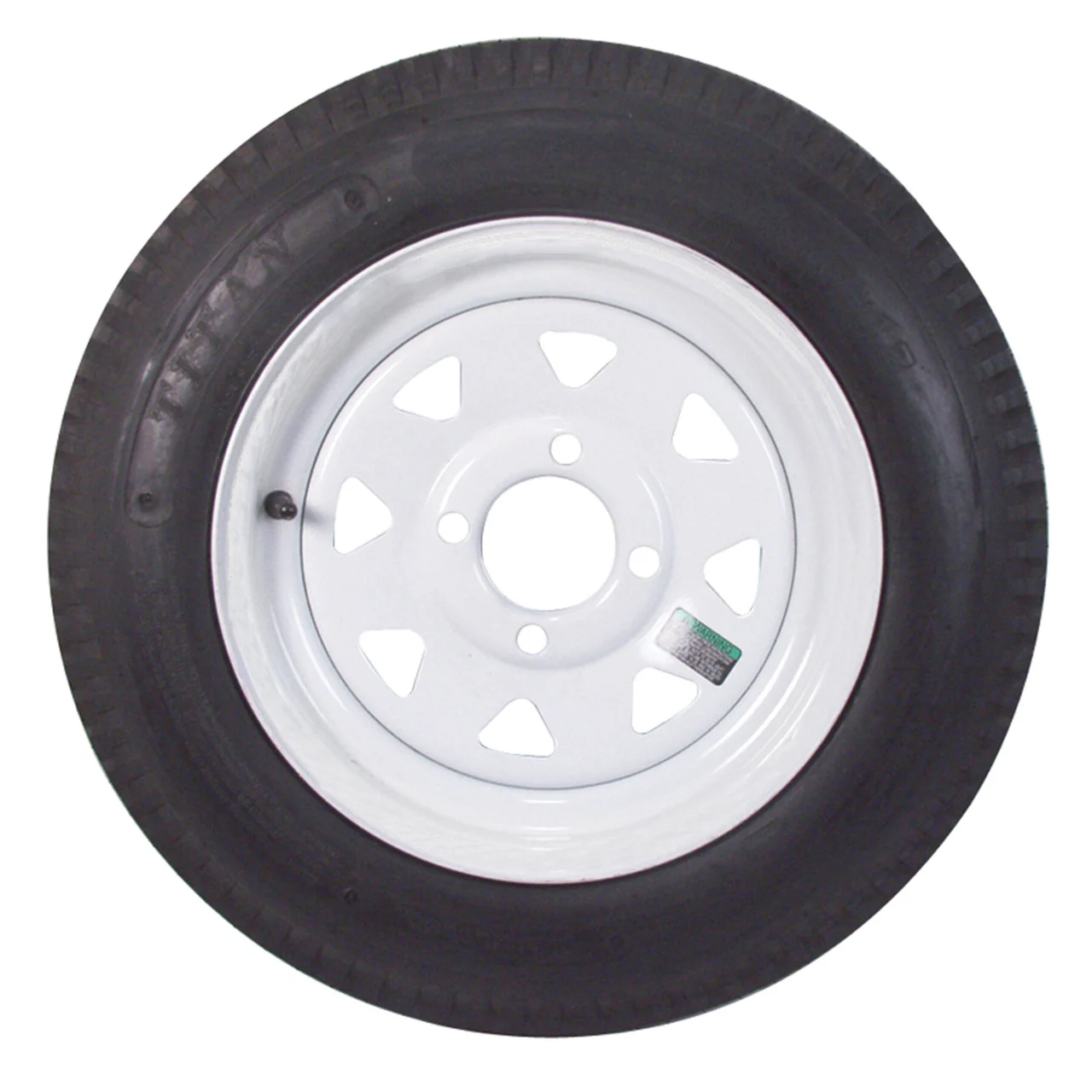 Americana Tire and Wheel 32664 Economy Radial Tire and Wheel ST225/75R15 D/6-Hole - White Pinstripe Spoke Rim - 32664